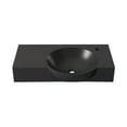 thumbnail image 6 of Chateau 30" Right Side Faucet Wall-Mount Bathroom Sink in Matte Black, 6 of 10