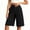#03 Black 【Mix, Match & Rotate: Stock Up on Daily Colors】, variant on Women's Hemp Blend High Waisted Straight Leg Pants, Trousers with Pockets for Women, Elastic Waist Relaxed Fit, Casual Loose Flowy Capris for Summer Beach Business Office, Capri