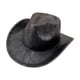 thumbnail image 2 of Sombrero de vaquero decorativo, elegante sombrero de vaquera para festivales, juegos de rol, hombres y mujeres. Negro, 2 of 9
