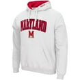 thumbnail image 2 of Men's Colosseum White Maryland Terrapins Arch & Logo 3.0 Pullover Hoodie, 2 of 3