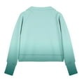 thumbnail image 5 of Bnwani Sweatshirt for Girls Zip Mock Neck Long Sleeve Half Zip Crop Fleece Sweatshirt Gradient Pullover, 5 of 5