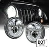2pc 7 Inch Round LED Sealed Beam Headlight Assembly For Jeep Wrangler JK LJ TJ CJ DJ H4 DOT 50W CREE & OSRAM Turn Signal & DRL
