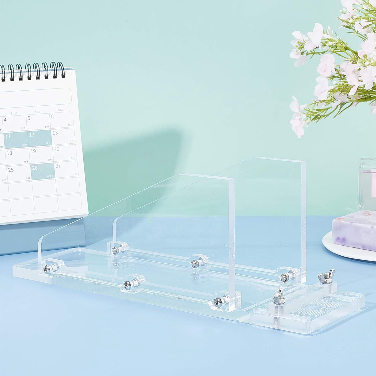 Adjustable Loaf Soap Cutter Acrylic Box Multifunction Cutting Beveler Planer Tool for Handmade Soap Cutting DIY