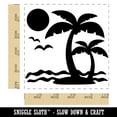 thumbnail image 2 of Palm Tree Tropical Island Sun Waves Square Rubber Stamp Stamping Scrapbooking Crafting - Small 1.25in, 2 of 7