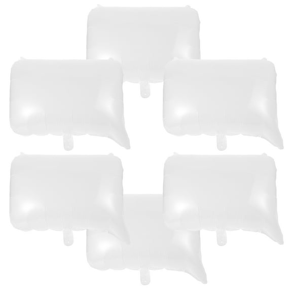 ELAYARD Rectangular White Aluminum Balloons for Stylish Party Messages