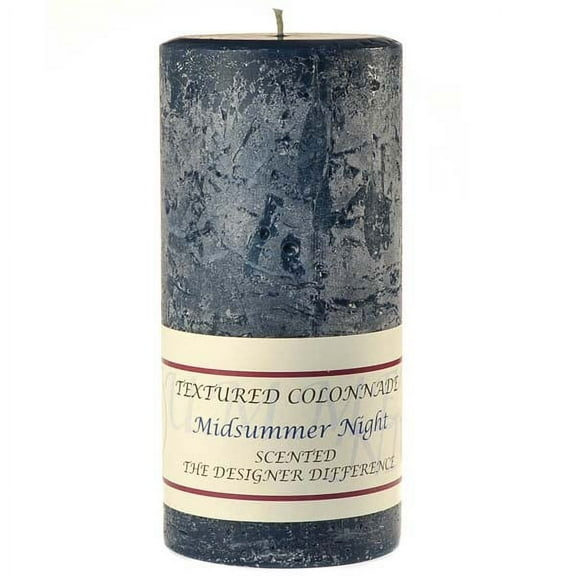 3 Pcs, Textured 3x6 Midsummer Night Pillar Candles 3 in. diameterx6.25 in. tall
