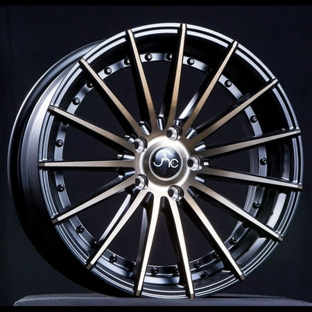 For 19x10.5 inch (1 Single Wheel Only) JNC Wheels - 19" JNC042 Matte Black Machined Bronze Face Rim - 5x114.3 JNC Wheels-31238627724