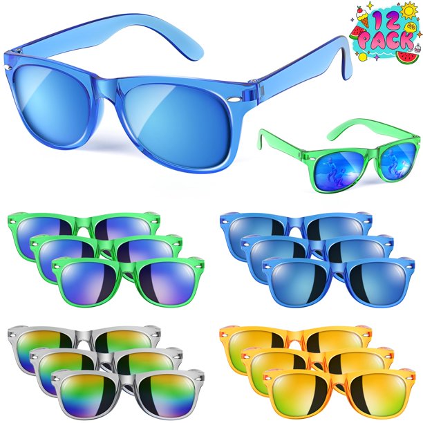 Gafas de sol Rugort para niños de 3 a 8 años, protección UV400, 12 paquetes