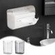 thumbnail image 1 of Tapa de caja de pañuelos de plástico blanco con cajón - Decoración escandinava para la mesa de centro del salón - 7,28x5,2x3,86 pulgadas, 1 of 6