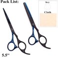 thumbnail image 1 of Tijeras para el cabello 5,5 6,0, tijeras profesionales de peluquería, juego de tijeras de barbero adelgazantes, tijeras para cortar el cabello 440C, acero japonés 888 # Tan Jianjun  unisex, 1 of 2
