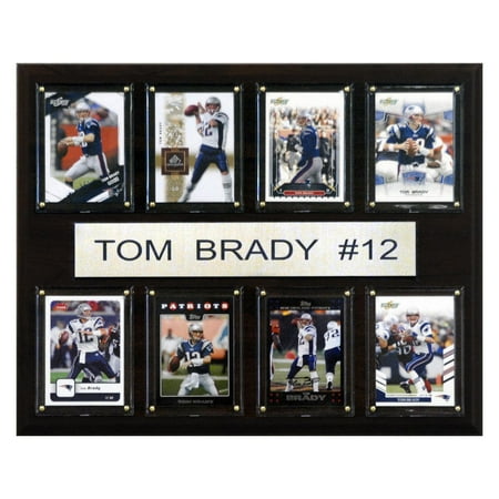 Tom Brady New England Patriots Pictures - C&I Collectables NFL 12x15 Tom Brady New England Patriots 8-Card Plaque