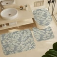 thumbnail image 6 of Bathroom Shower Curtain Sets with Rugs, Elegant Leaf Pattern Printed on Bath Room Accessories Sets, Suitable for Small Bathroom Gym Guest Bath, 72 x 72 inches, 6 of 8