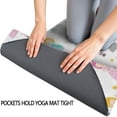 thumbnail image 3 of White Princess Castle Pattern Hot Yoga Mat Towel Non Slip for Hot Yoga - Quick-Drying Yoga Mat Cover with 4 Corner Pockets with Travel Bag - Hot Yoga Towel Non Slip 74"x26", 3 of 6
