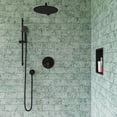 thumbnail image 2 of ALFI AB3101-BM Shower Valve with Rounded Lever Handle & Diverter, Black Matte, 2 of 5