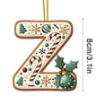 thumbnail image 2 of HCBY 26 Letters Christmas Ornaments Set, Acrylic Alphabet Pendants for DIY Personalized Tree Decor – Spell Names & Words, Home Holiday Decoration Crafts (Z,3.1"), 2 of 5