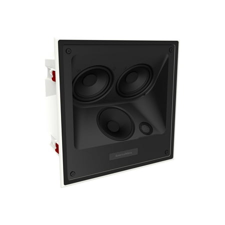 Bowers & Wilkins - CI700 Series In Ceiling 3-way Angled Speaker w/4" midrange, dual 5" bass drivers, includes retrofit back box (each) - White