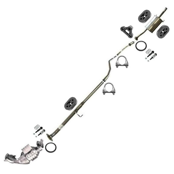 Stainless Steel Complete Exhaust System Fits 2001-2005 Honda Civic 1.7L- Direct Fit