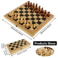 thumbnail image 2 of ODOMY Upgraded Chess Folding Wooden Chess Set with Storage Slots, 2 of 11