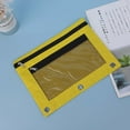 thumbnail image 4 of Three-Hole Single and Double Zipper Pencil Case Yellow, 4 of 4
