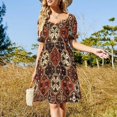 thumbnail image 4 of Bakhtiari Tribal Ethnic Antique Persian Carpet Print Dress summer dress daily prom dresses 2024 women party dresses, 4 of 7