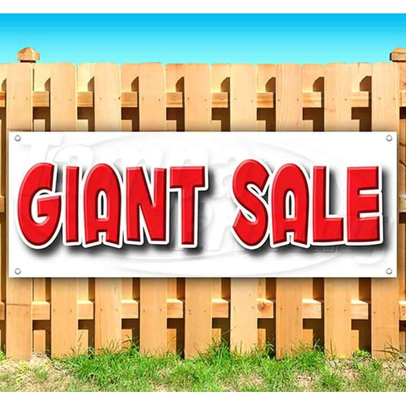 Giant Sale 13 oz Vinyl Banner With Metal Grommets