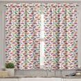 thumbnail image 2 of Ambesonne Dinosaur Valance & Curtain, Colorful Pattern, 55"x24", Multicolor, 2 of 6