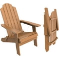 thumbnail image 2 of Folding Adirondack Chair Plastic Weather Resistant, Outdoor Chair, Patio Chairs, Lawn Chair, Patio Seating（Set of 2）, 2 of 6