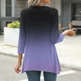 thumbnail image 4 of 3/4 Sleeve Tunic Tops for Women Loose Fit Dressy Casual Blouse Flowy Shirts to Wear with Leggings S-3XL, 4 of 6