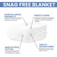 thumbnail image 3 of Linteum Textile Hospital Thermal SNAGLESS Spread Blanket, 100% Cotton (74x100 in, White), 3 of 9