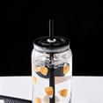thumbnail image 4 of Way to Celebrate Halloween Candy Corn Glass Can Sipper Tumbler, 20 oz, 4 of 8