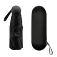thumbnail image 1 of Paraguas de cápsula Mini de bolsillo resistente a los rayos UV, 2 usos, 5 secciones, 8 bordes, accesorios para exteriores, color negro, 1 of 13