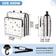 thumbnail image 3 of Zipper Binder with Shoulder Strap 2 inch 3 Ring Waterproof File Folder Organizer Bag 500 Sheet Hearts and String Garland, 3 of 8
