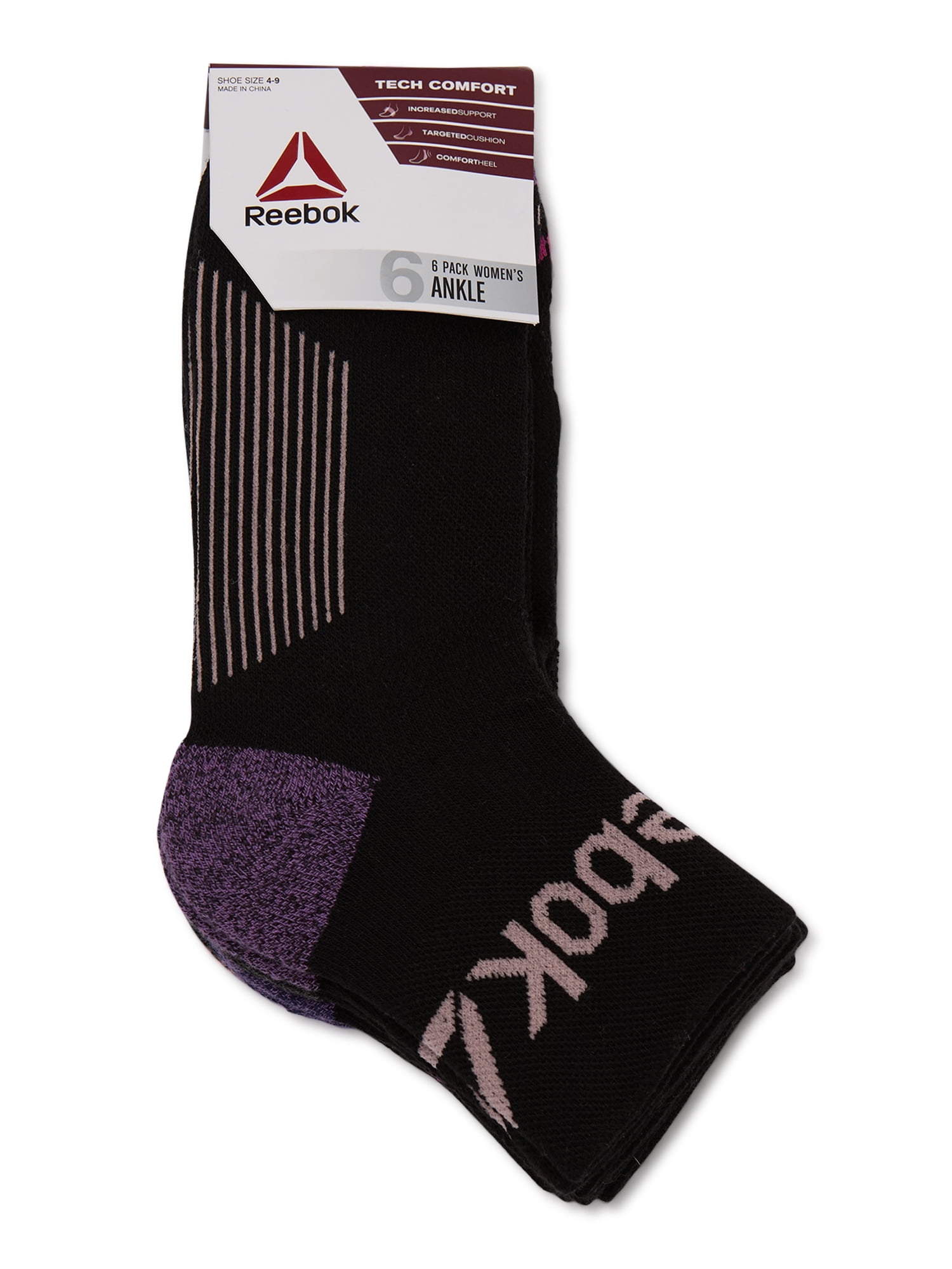Reebok Women's Target Cushion Ankle Socks, 6-Pack