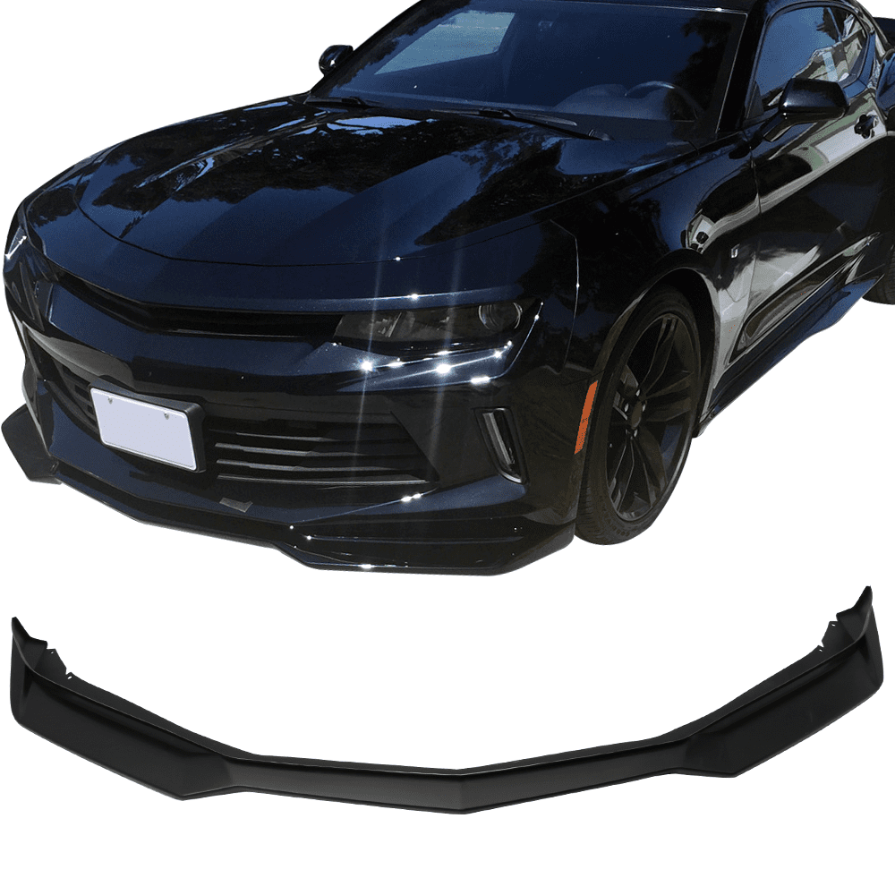 Ikon Motorsports Compatible with 16-18 Chevy Camaro  LT and RS Model Only, ZL1 Style Front Bumper Lip PP