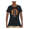 thumbnail image 2 of Flaming Laughing Fierce Clown | Womens Cars and Trucks Graphic T-Shirt, Black, Small, 2 of 3