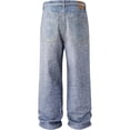 thumbnail image 2 of Men Women Rhinestone Wide Leg Jeans,Vintage Baggy Sparkly Bling Y2K Denim Pants, 2 of 6