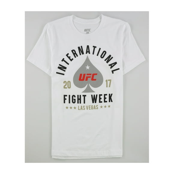 UFC Mens International Fight Week 2017 Graphic T-Shirt white M