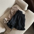 thumbnail image 5 of KAUOD Girls Ruffle Shorts Elastic High Waist Loose Athletic Shorts Wide Leg Cute Casual Mini Short Pants with Pocket, 5 of 6