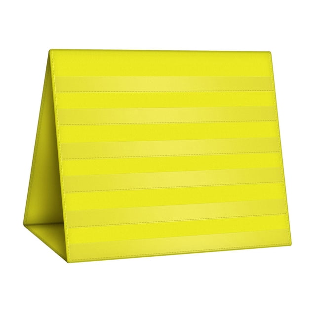 DOLITY Tabletop Pocket Chart Desktop Card Display Stand for Office School Classroom yellow