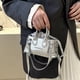 thumbnail image 5 of Bolso De Hombro Bolso vagabundo para mujer, con cordón, patrón de cocodrilo, Bolsas satchel para dama (plata), 5 of 8