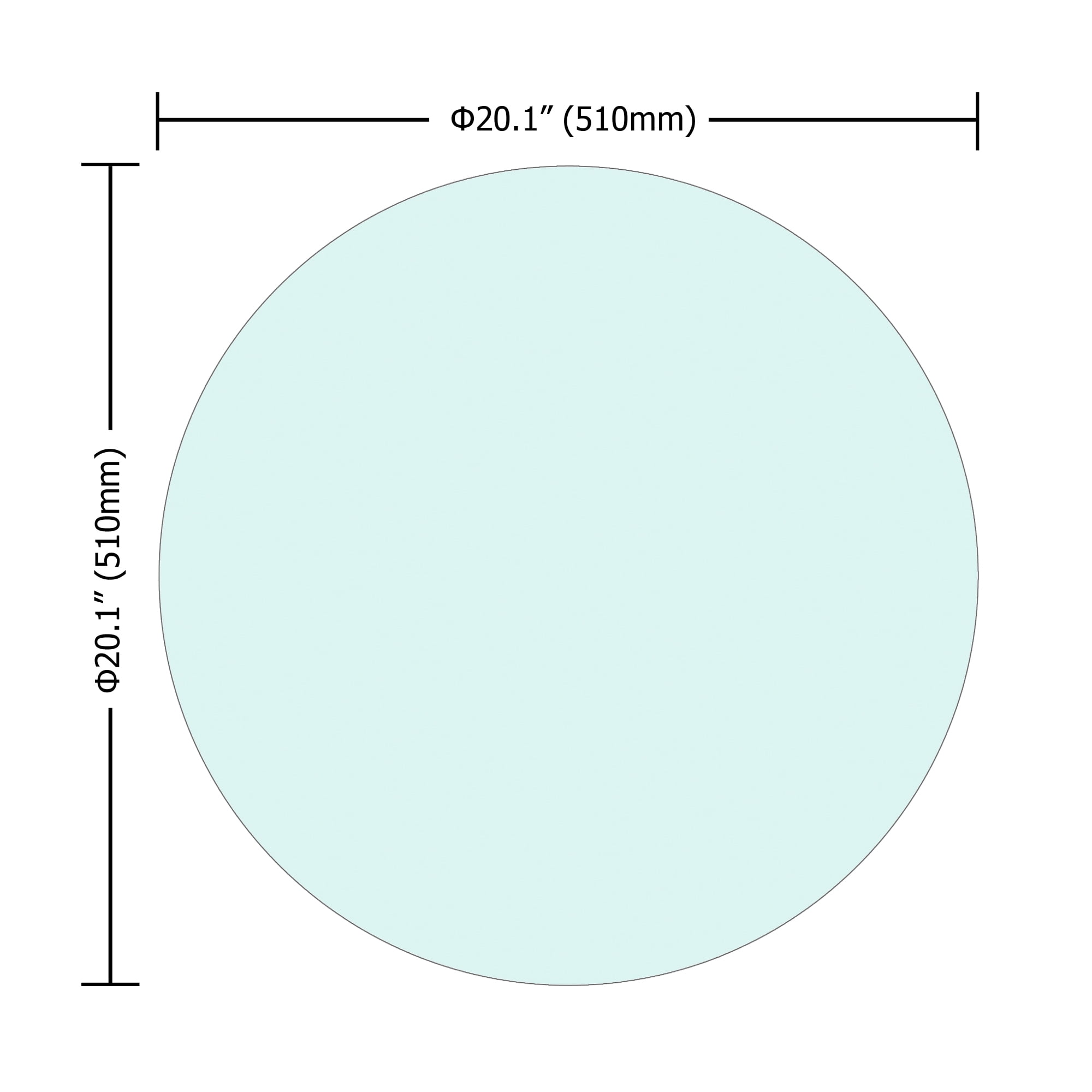 20" Round Table Top,Tempered Glass Table Top Clear Glass 1/4" Inch Thick Flat Polished Edge for Indoor/Outdoor