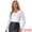 White, variant on DARING DIVA Women's Sequin Sleeve V Neck Sparkly Top with Long Sleeves XS Black Silver