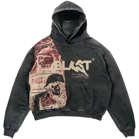 Silver Basic Men And Women Hoodies Gothic Streetwear Long Sleeved Pullover Y2k Grunge Retro Hoodies Jacket Unisex Sweatshirt L,Black-1