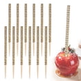 thumbnail image 2 of Wooden Pointed Skewers for Caramel Apple,Caramel Apple Sticks,Dessert Sticks with Rhinestones Mesh Wrap,Suitable for Halloween Birthday Party Wedding and Christmas,5.79",12Pcs, 2 of 2