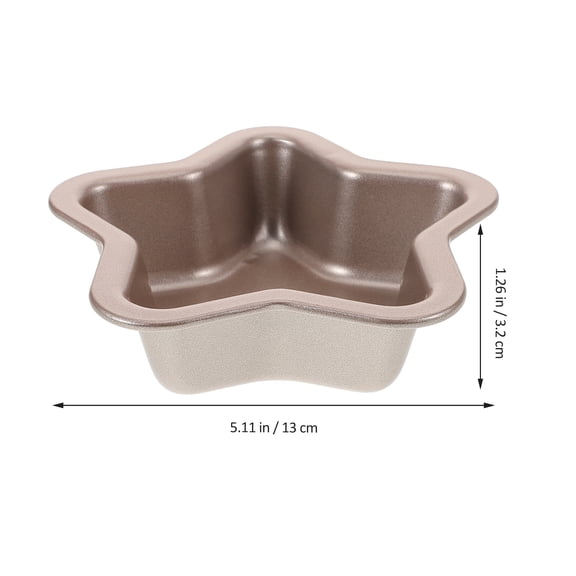 OFFIGAM 4 Inch Star Cake Pan Non-Stick Golden Baking Mold for Homemade Cakes, Desserts, and Perfect Baking Results