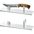 thumbnail image 1 of fafa-2-piece Knife Display Stand - Fixed Blade Knife Holder for Collection Finished Display, Rustic Cabin Home Decor(Clear,Acrylic), 1 of 4