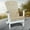 Weatherwood on White Base, variant on OS Home and Office Model Fan Back Folding Adirondack Chair in Weatherwood with a Black Base