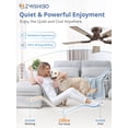 thumbnail image 4 of Ventilador de Techo ZMISHIBO 42" Empotrado con Luz LED Regulable de 20W, 4 of 9