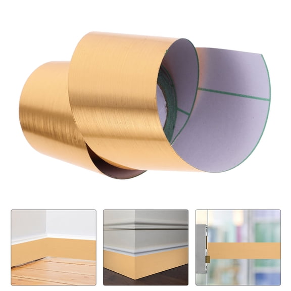 LOLIPPYY Golden Self-Adhesive Peel and Stick Wall Trim, PVC Material, Easy to Apply Decorative Molding