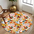 thumbnail image 2 of Round Rug 7Ft Washable Non-Slip, Spring Flowers Circle Area Rugs for Living Room Bedroom, Watercolor Floral Daisy Poppy Plants Rustic Indoor Floor Mats Carpet Runner for Home Decor Aesthetic, 2 of 8